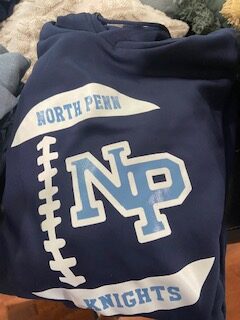 Sports-Tek Blue Fleece Hoodie North Penn Knights Football